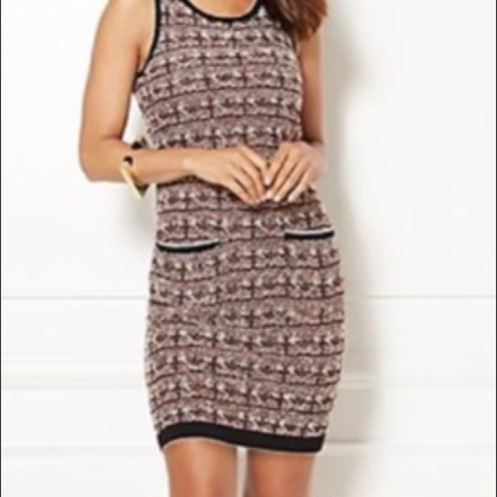 2 piece Eva Mendes knit sweater dress with coat